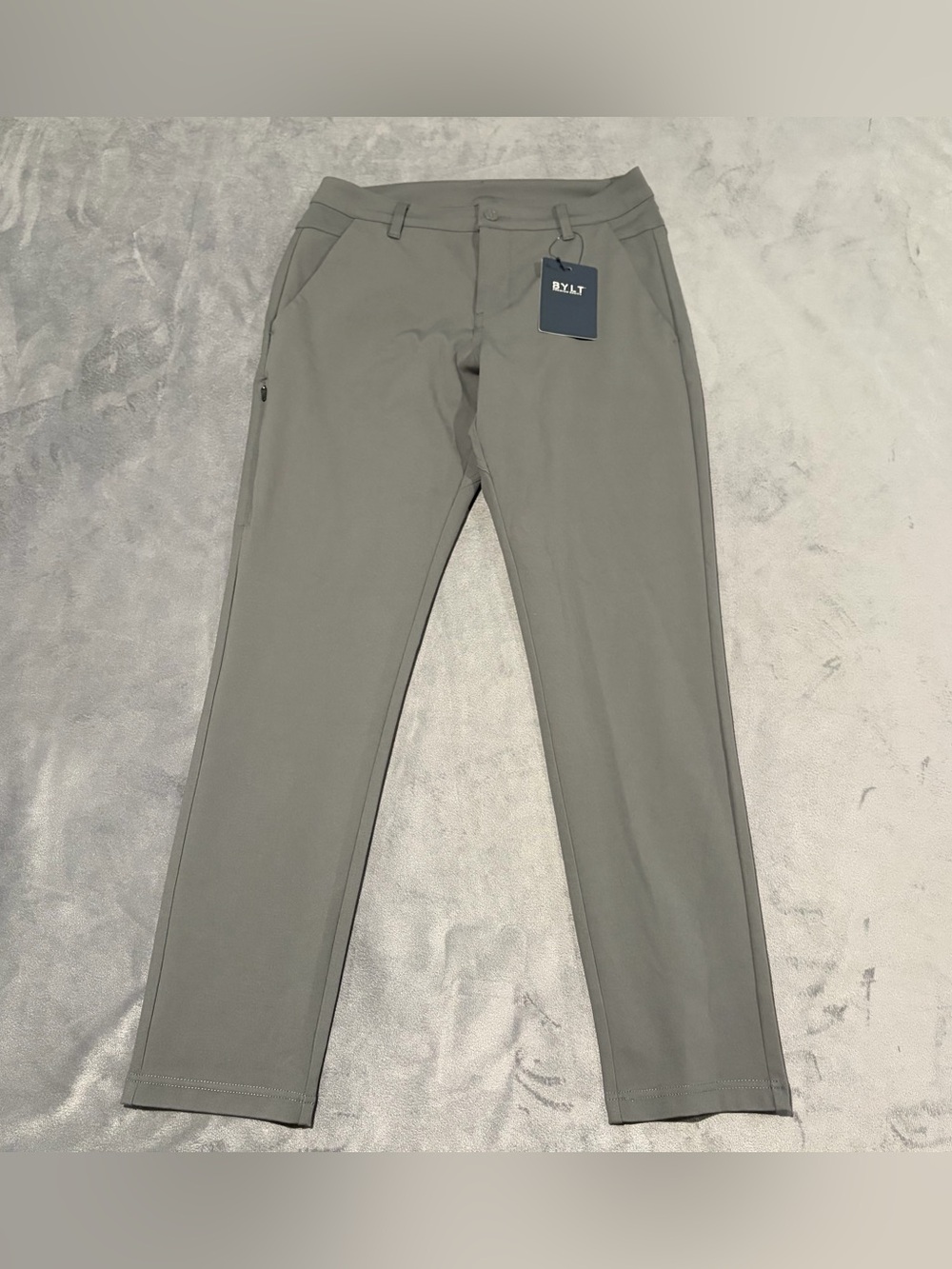 BYLT Everyday Pants 2.0 Mens 33x30 Gray Performance Stretch Chino Casual Travel
